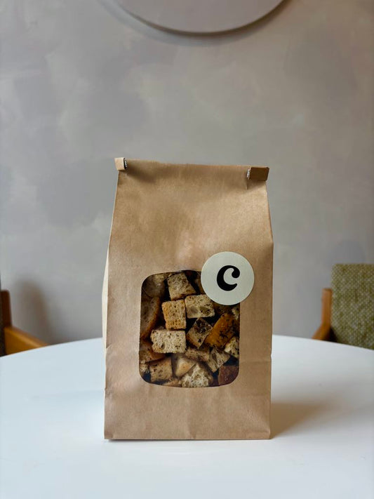 Croûton de croissants assaisonnés